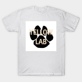 Labrador Retriever Yellow name paw T-Shirt